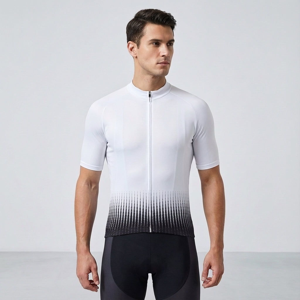 High-performance men's cycling gear, Pro Jersey and padded shorts for serious cyclists