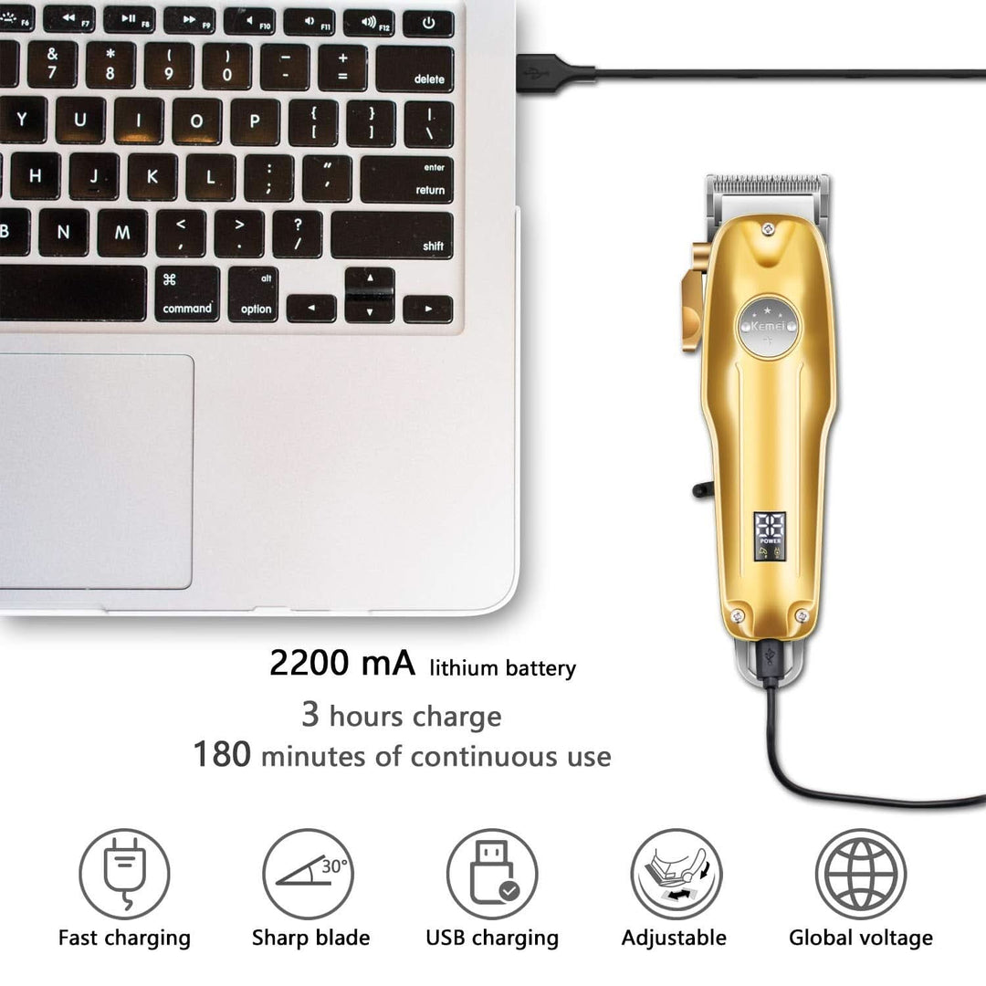 Professional men's sleek 3-in-1 hair trimmer, beard shaver, & body groomer. Cordless & rechargeable for men.