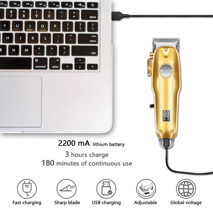 Professional men's sleek 3-in-1 hair trimmer, beard shaver, & body groomer. Cordless & rechargeable for men.