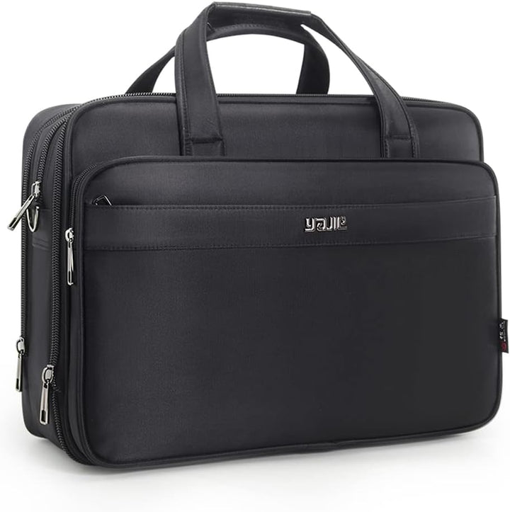 Men's professional canvas laptop briefcase & business tote bag for work, travel & daily commute.