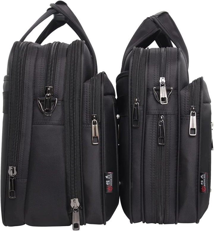 Stylish men's canvas laptop business tote bag with professional design for executive use.