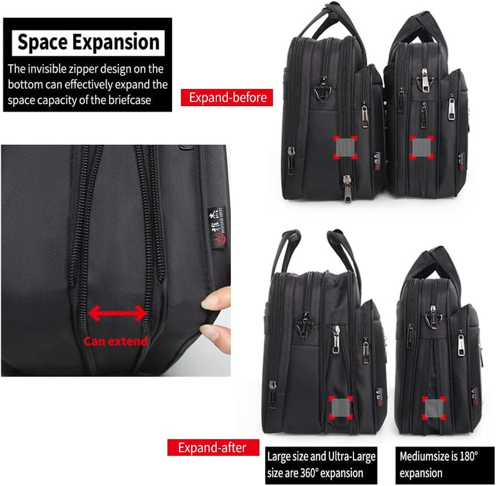 Executive men's business tote & laptop bag, perfect for professional travel, work, and daily commute.