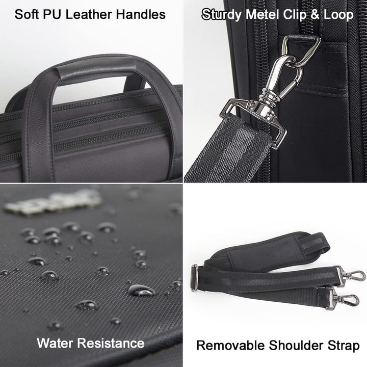 High-quality men's canvas laptop briefcase, a professional business tote for executive commute.