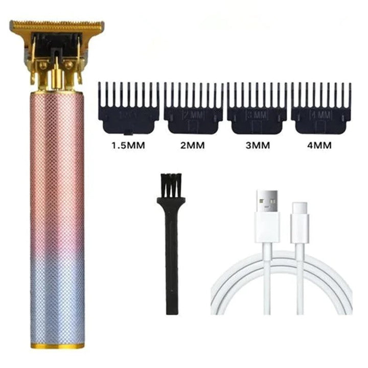Ergonomic men's professional hair clipper for precision cuts. Electric beard trimmer for styling.