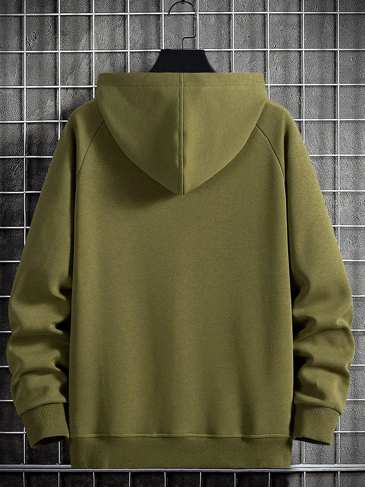 Soft men's quarter-zip pullover hoodie with flap pockets, ideal for comfortable everyday wear.