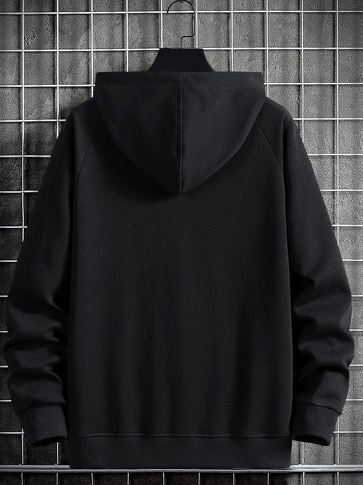 Stylish men's quarter-zip hoodie, a comfortable pullover with unique flap pockets, great for casual layering.