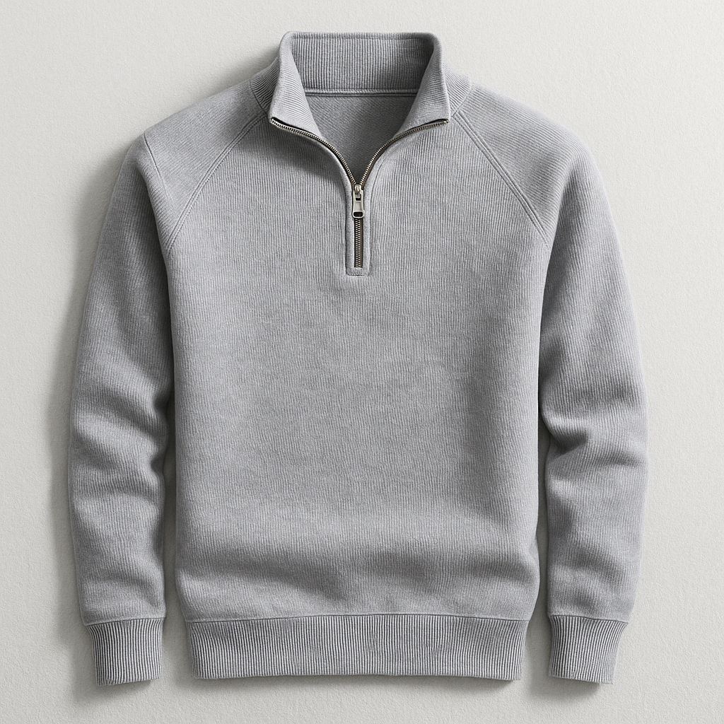 Comfortable men's quarter-zip pullover with a modern tailored fit, excellent for versatile everyday fashion.