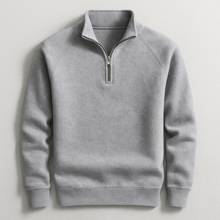Comfortable men's quarter-zip pullover with a modern tailored fit, excellent for versatile everyday fashion.
