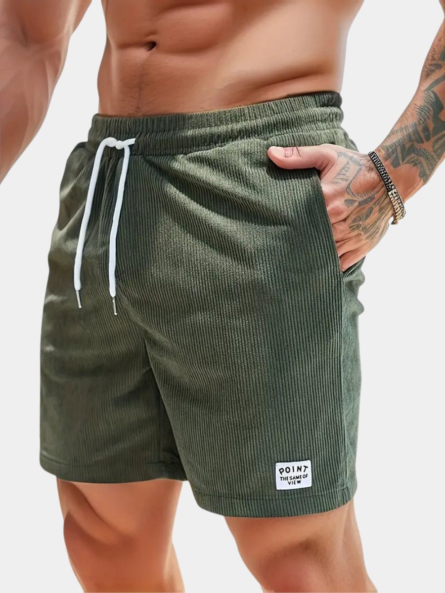 Men's quick-dry elastic waist swim shorts, perfect for summer beach & pool.