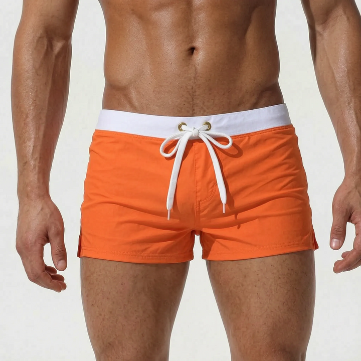 Performance men's quick-dry fitted swimwear, engineered for comfort during aquatic activities.