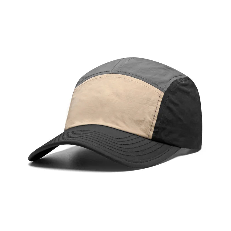 Lightweight men's running cap, quick-dry fabric, adjustable for comfortable wear & UV protection.