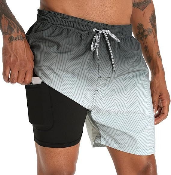Fashionable men's quick dry beach shorts, a must-have for summer, water sports, and casual resort wear.
