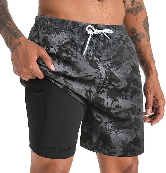 Lightweight men's quick dry swim shorts, designed for ultimate comfort and quick drying on the beach or by the pool.