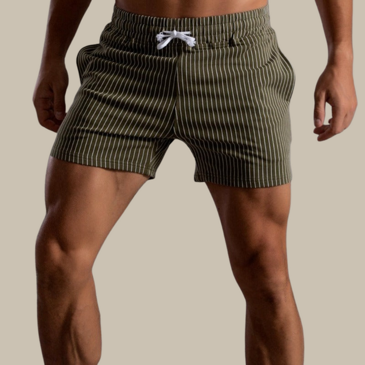 Sporty men's quick-dry shorts, ideal for pool wear & active summer fashion.