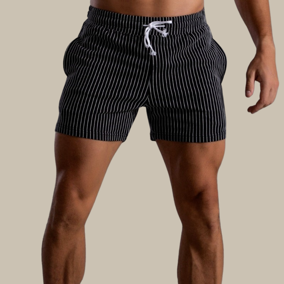 Stylish men's ripstop swim shorts, perfect for beach activities with quick-dry fabric.