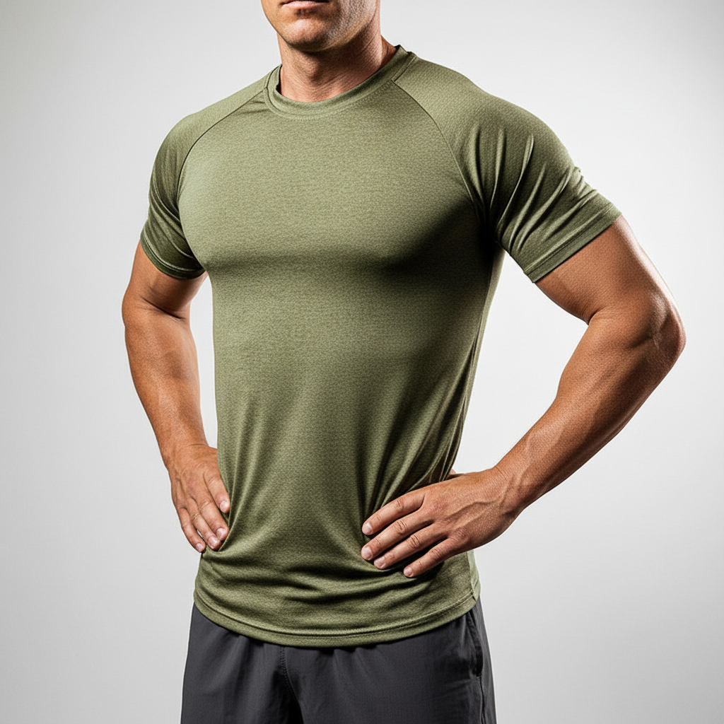Edwin men's activewear training shirt, short sleeve for gym workouts, featuring quick-dry and odor control.