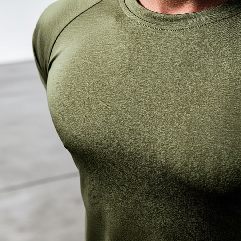 Performance men's workout top, Edwin short sleeve, quick-dry polyester for ultimate comfort and focus.