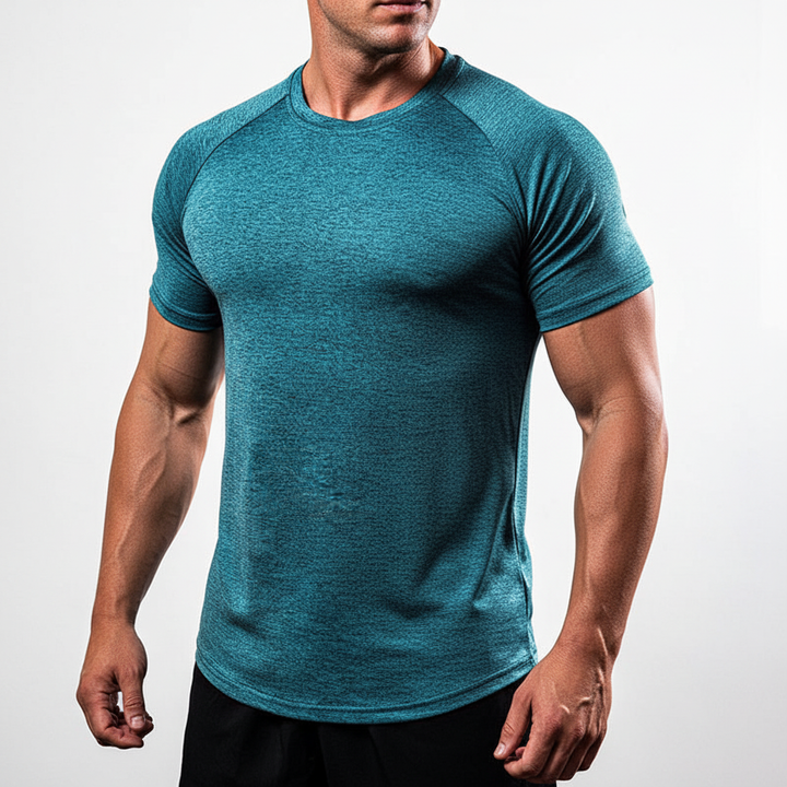 Athletic men's short sleeve training shirt, Edwin Quick-Dry for freshness and focus during any workout.
