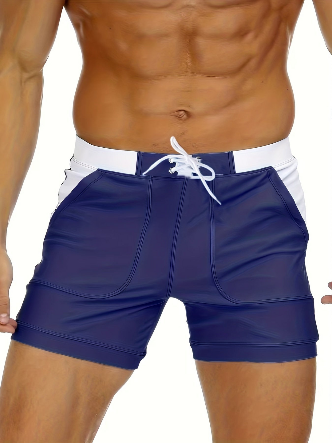 Quick-dry men's swimwear with breathable fabric, perfect for pool or vacation.