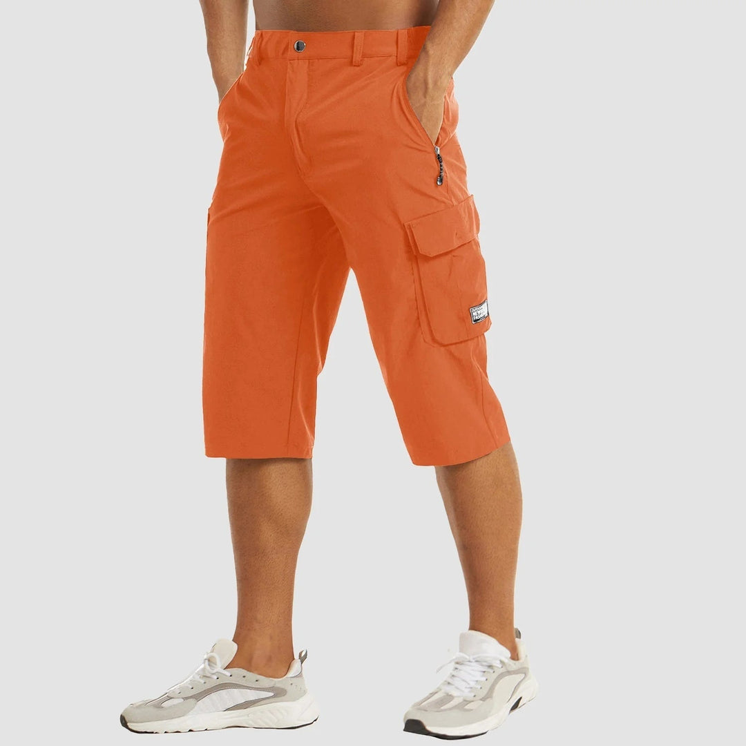 Men's quick-dry travel shorts with ample storage, ensuring essentials are secure on the go.