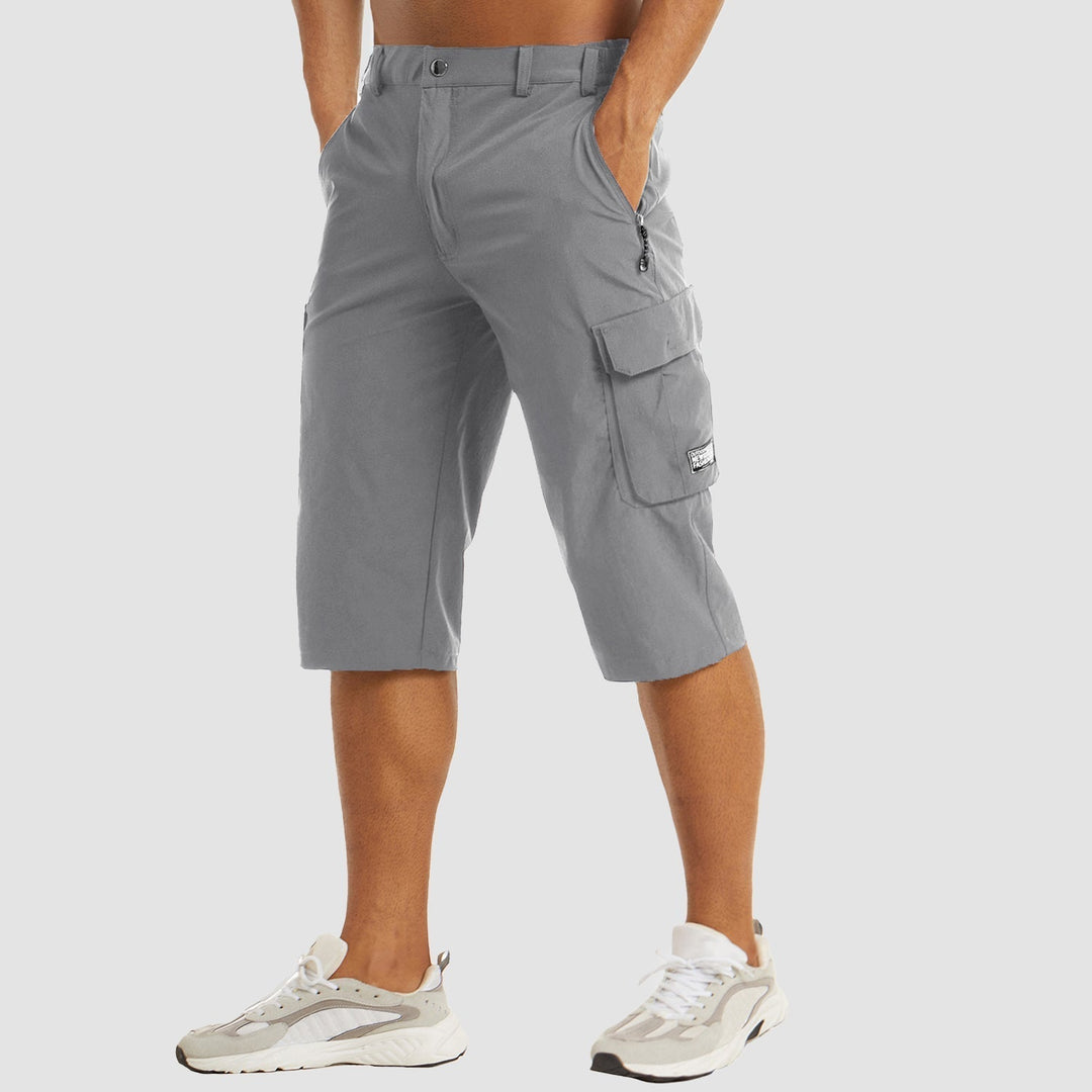Men's outdoor cargo shorts, lightweight and quick-drying, designed for comfort on trails.