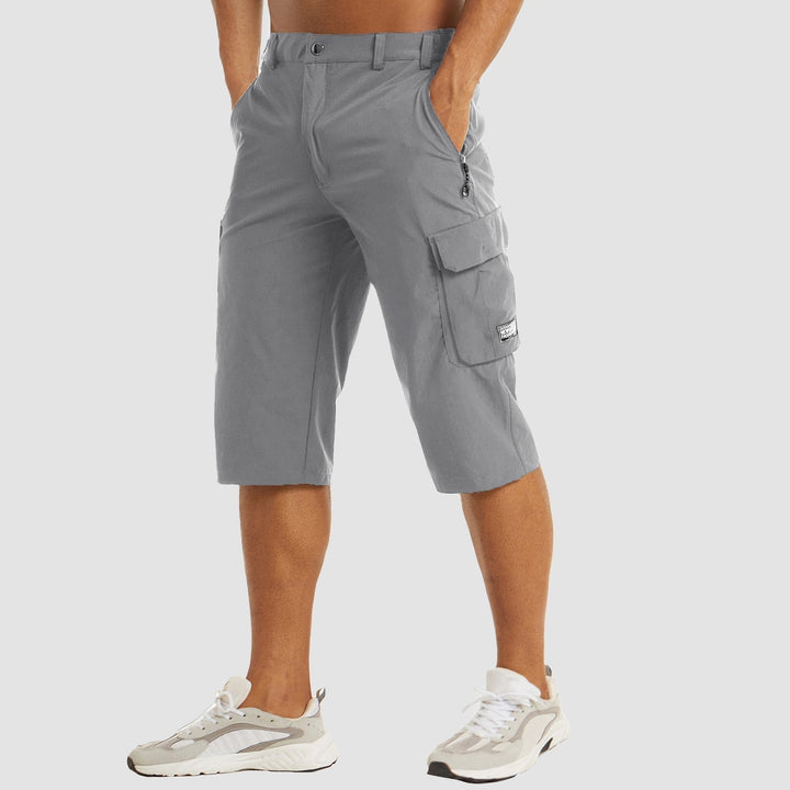 Men's outdoor cargo shorts, lightweight and quick-drying, designed for comfort on trails.