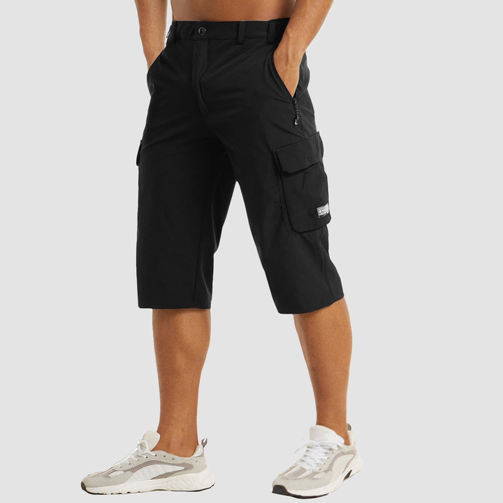 Activewear men's cargo shorts, moisture-wicking and quick-drying, for ultimate outdoor performance.