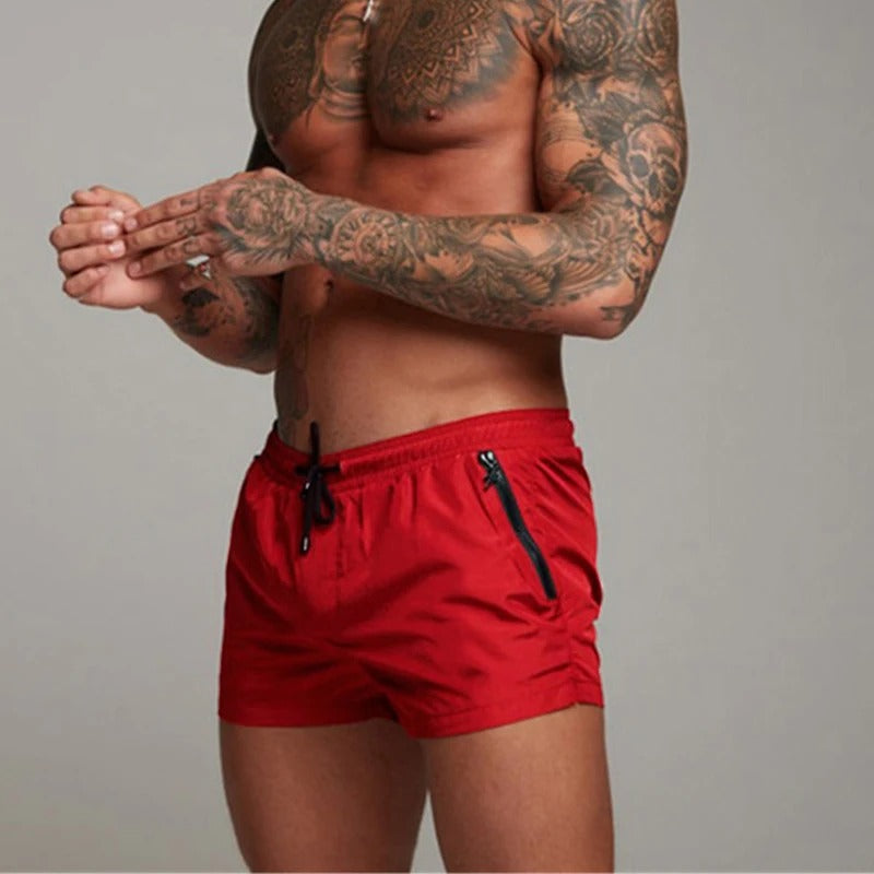 Athletic men's quick-dry swim shorts. Stretch fabric for ultimate movement during swimming & water sports.