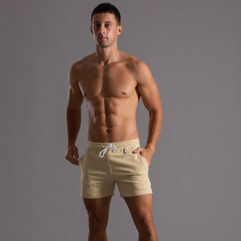 Men's quick-drying ripstop swim shorts, perfect for beach, pool, and vacation leisure wear.