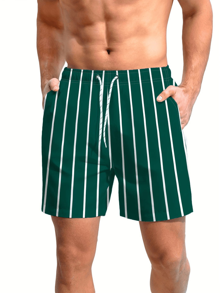 Blue quick-drying men's shorts 'Luca', perfect for swimming, beachwear, and vacation.
