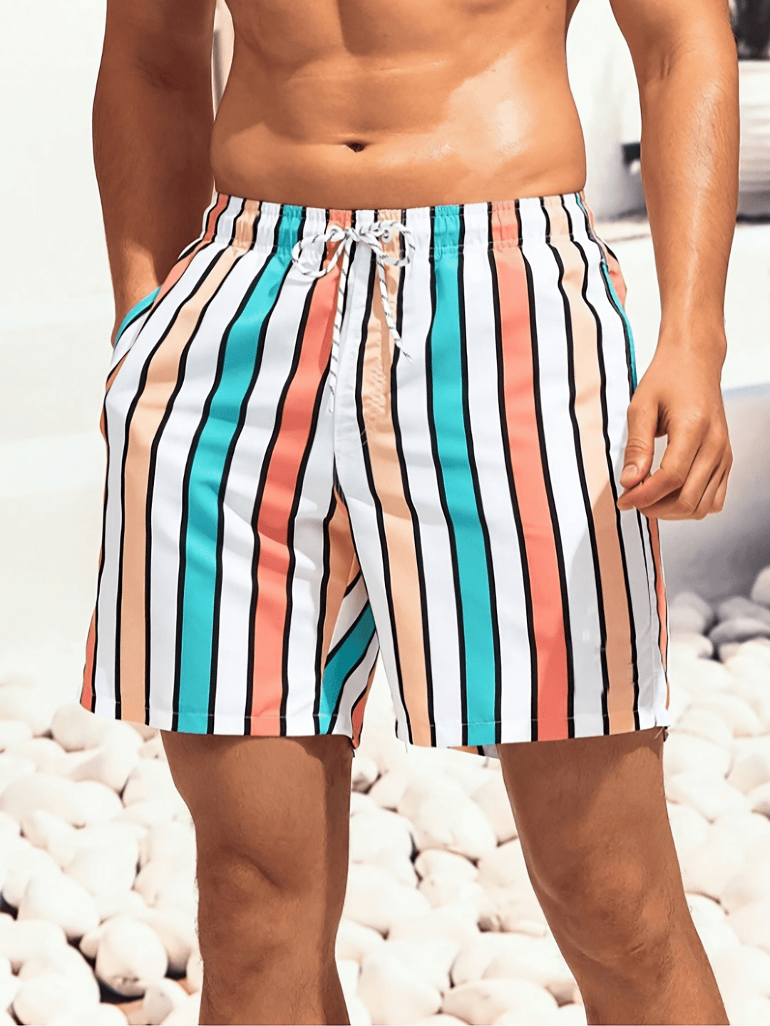 Luca quick-drying men's shorts, comfortable design, great for beachwear & active summer.