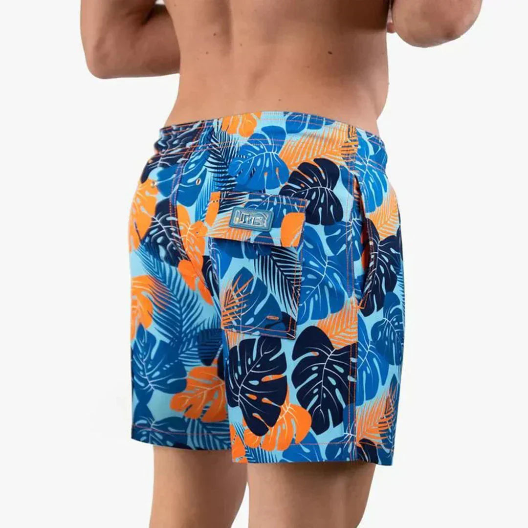 Comfortable & stylish men's swim shorts, quick-drying for beach days, pool parties, and vacations.