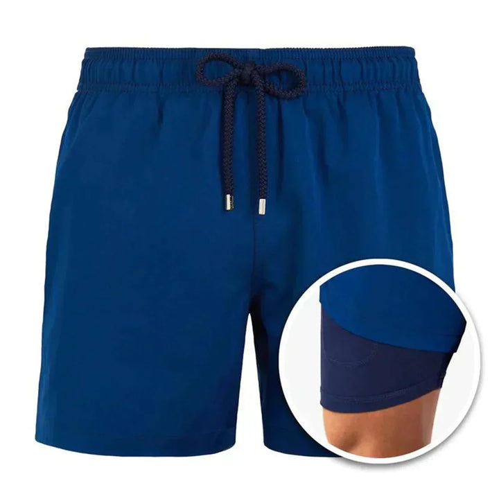 Athletic men's quick-dry swim shorts, comfortable for swimming, beach sports, and active summer wear.