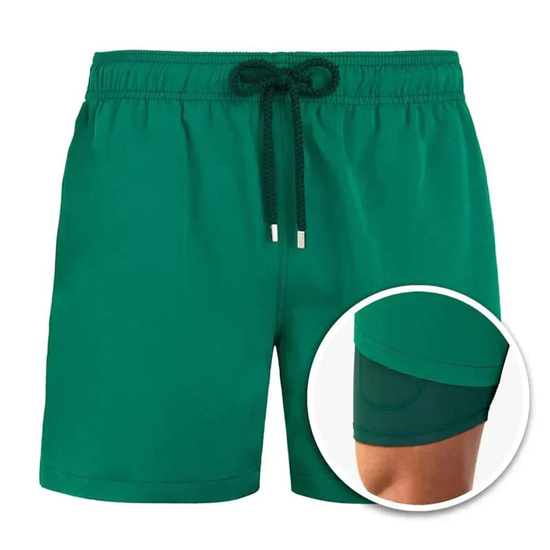 Modern fit men's swimwear, quick-drying and stylish, perfect for pool wear or beach outings.