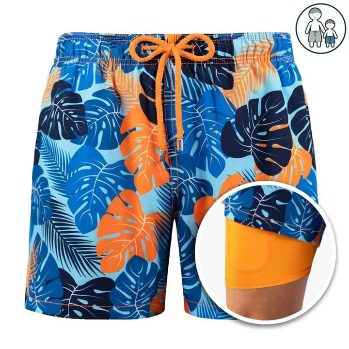 Stylish men's quick-drying swim shorts for comfortable beach, pool, and vacation wear.
