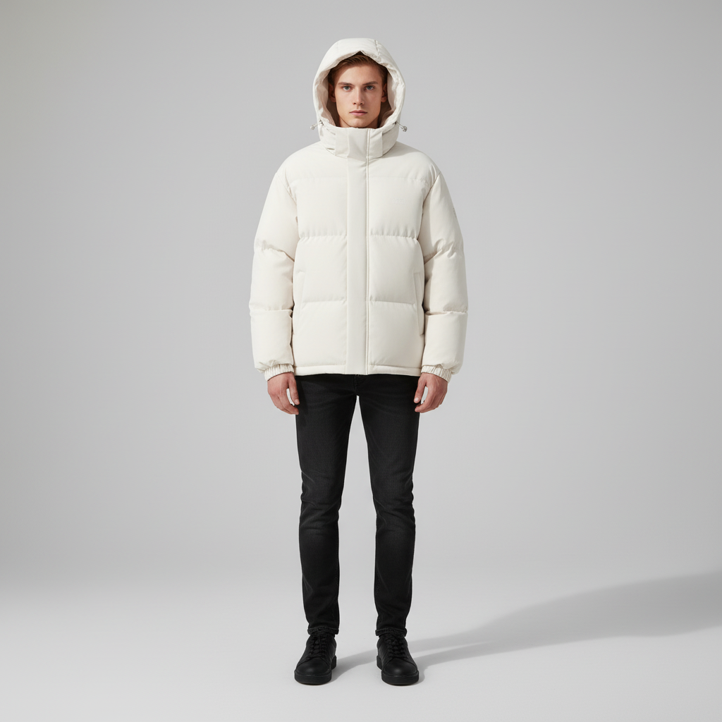 Tim hooded puffer jacket for men, warm outerwear fashion