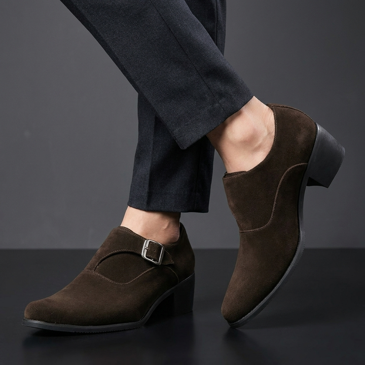 Men's Rafael black slip-on loafers, sleek formal or casual dress shoes for modern men's fashion.