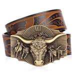 Brown strap, Gold Buckle
