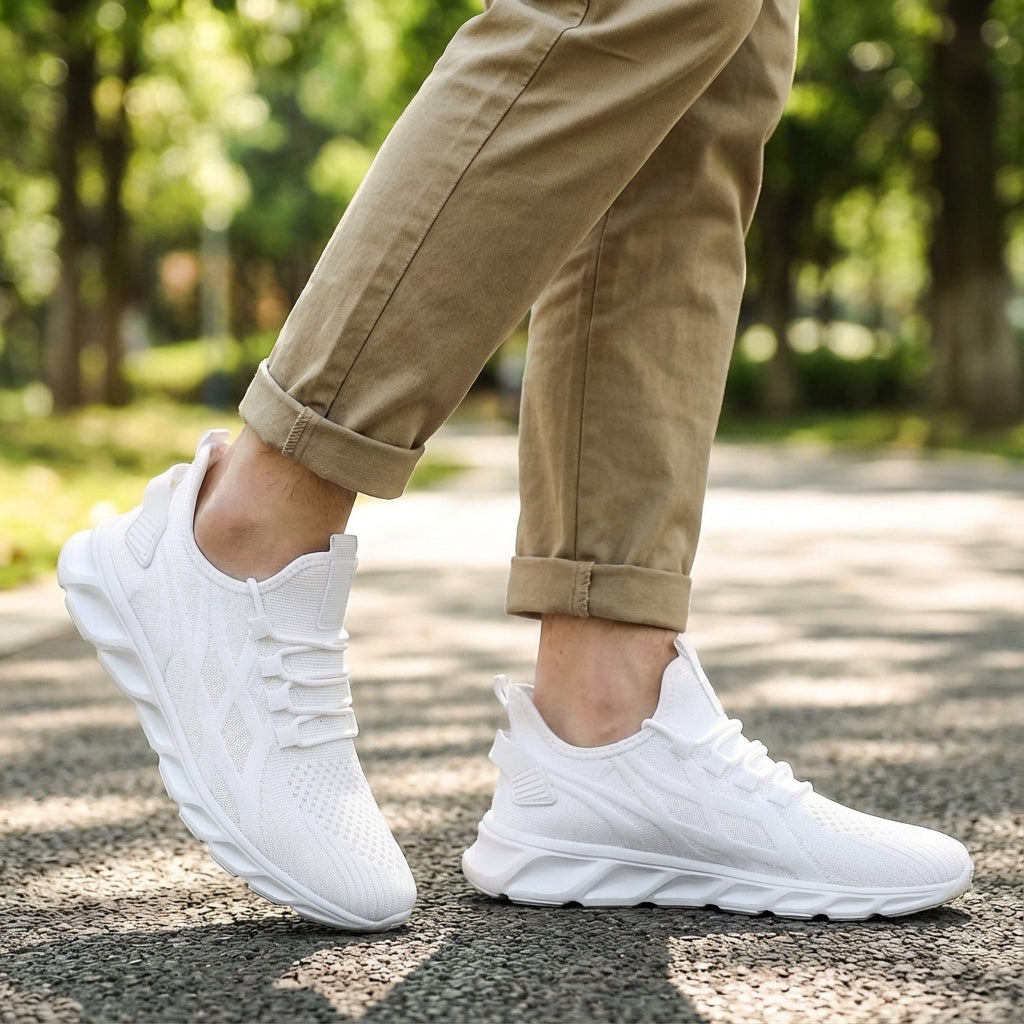 Men's Randy breathable knit athletic sneakers, lightweight for everyday comfort and style.