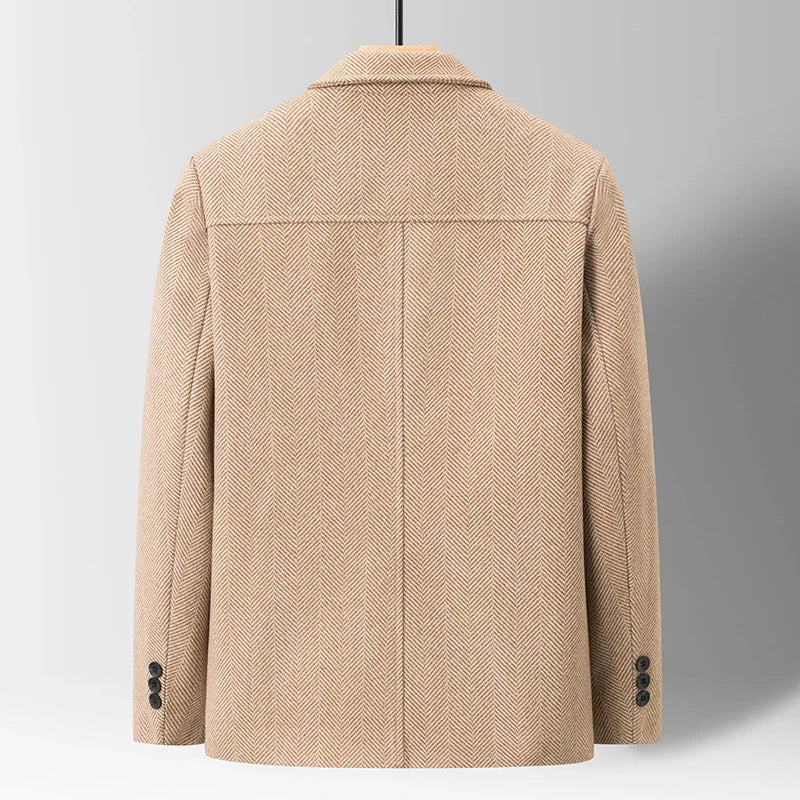 Sophisticated men's herringbone jacket, Ravello design, lightweight and versatile for year-round effortless style.