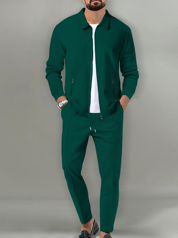 Men's Ravenna Zip Tracksuit, two-piece set with modern fit zip jacket and comfy joggers for casual wear.