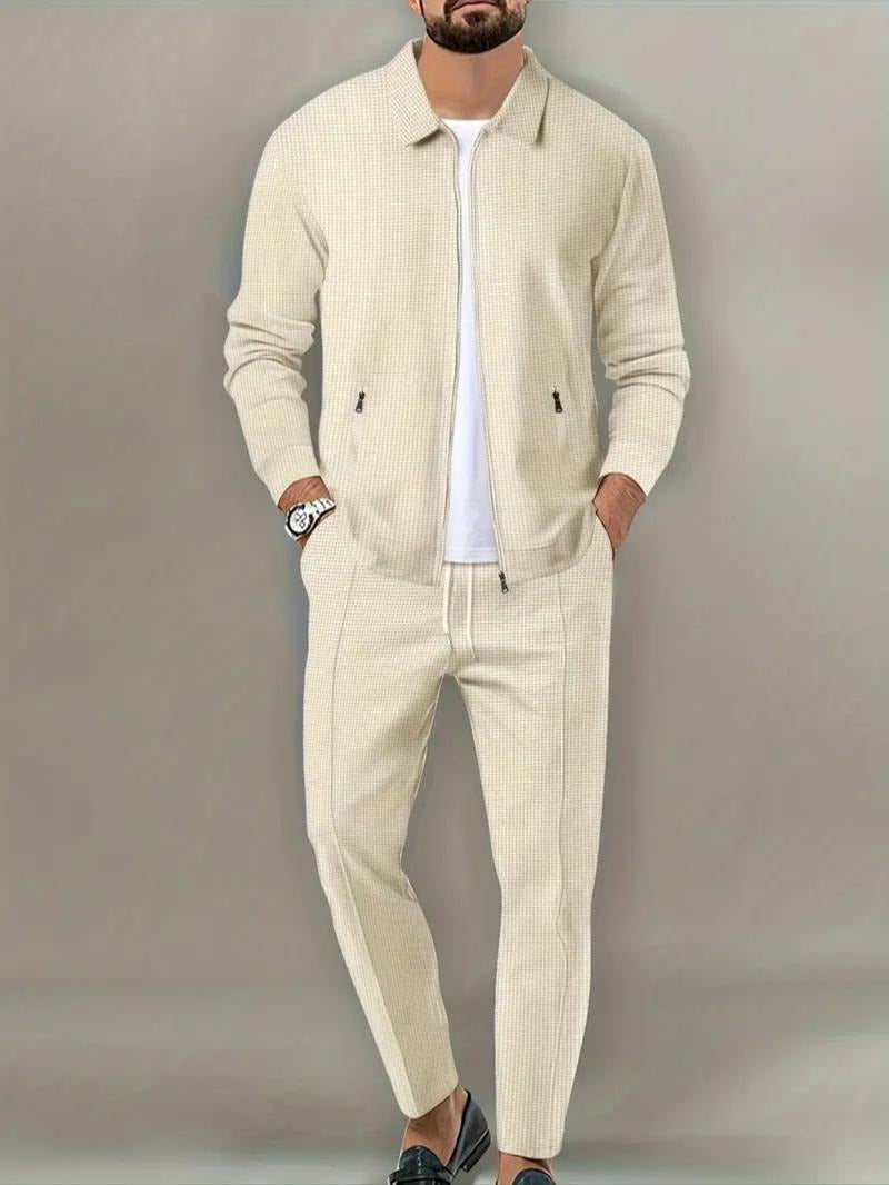 Stylish men's Ravenna zip-up tracksuit jacket, ideal for athletic wear or refined casual and loungewear.