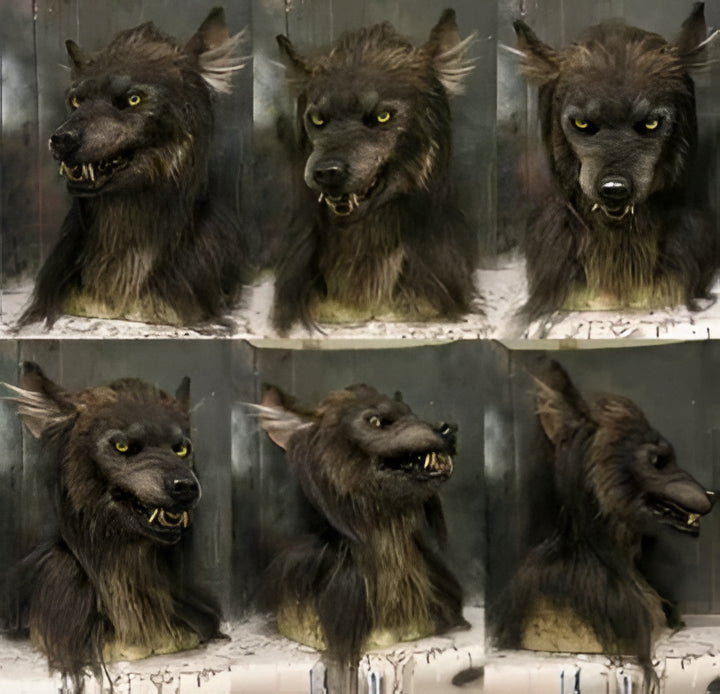 Men's realistic werewolf mask, a terrifying costume addition for Halloween, cosplay, or themed horror parties.
