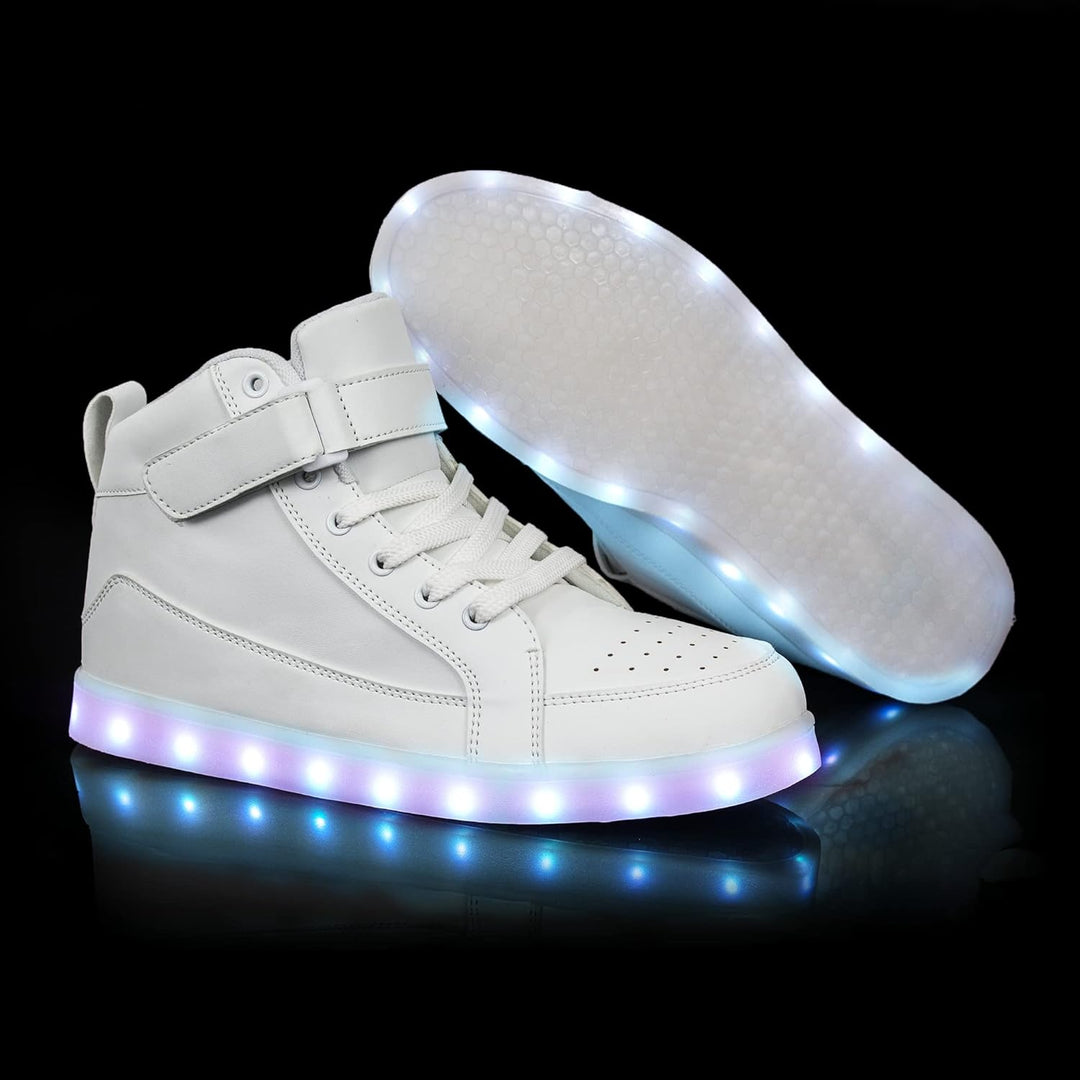 Men's unique light-up shoes, LED rechargeable, for personalized style.
