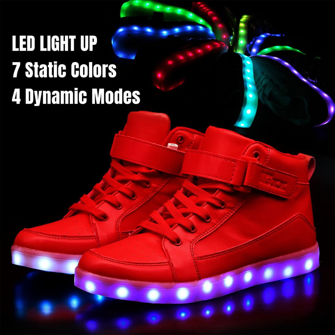 Rechargeable LED men's shoes for vibrant party wear & festival fashion.
