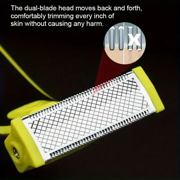 Advanced men's electric shaver for precise wet/dry shaving & trimming, cordless, water-resistant design.