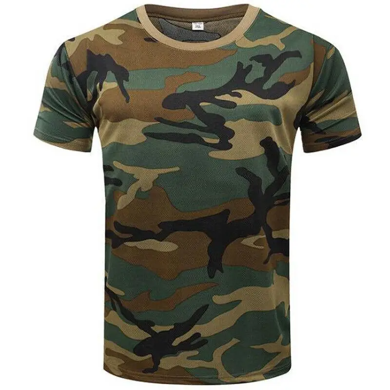 Men's Recon Camo T-Shirt for tactical wear, featuring military-style camouflage pattern.
