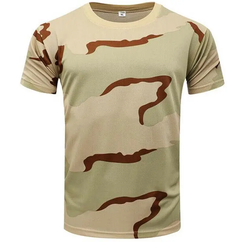 Quick-dry, moisture-wicking men's recon camo t-shirt, ideal for athletic performance & outdoor comfort.