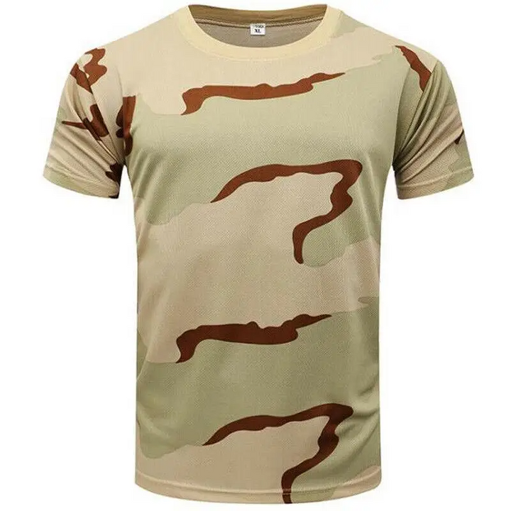 Quick-dry, moisture-wicking men's recon camo t-shirt, ideal for athletic performance & outdoor comfort.