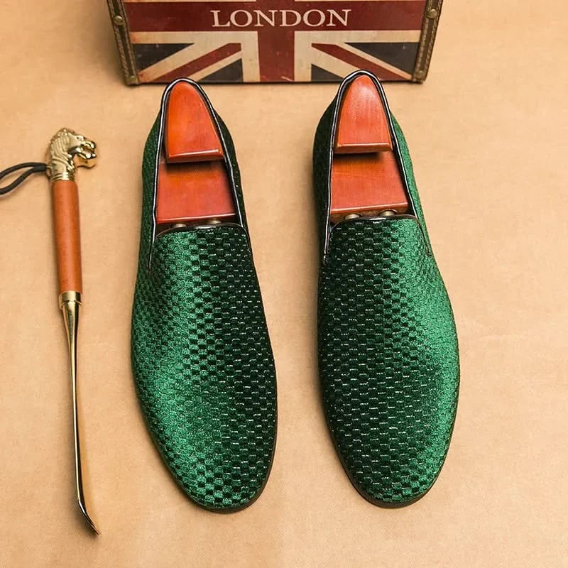 Elegant men's dress loafers, a versatile slip-on shoe for smart casual and formal fashion.